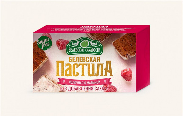 №2 Пастила  200г диетическая с МАЛИНОЙ, НОВЫЙ ФОРМАТ (4*50г)   в Ахтубинске