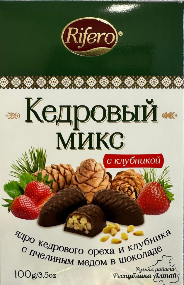  Риф и ко Конфеты "Кедровый микс КЛУБНИКА" 100г     в Ахтубинске
