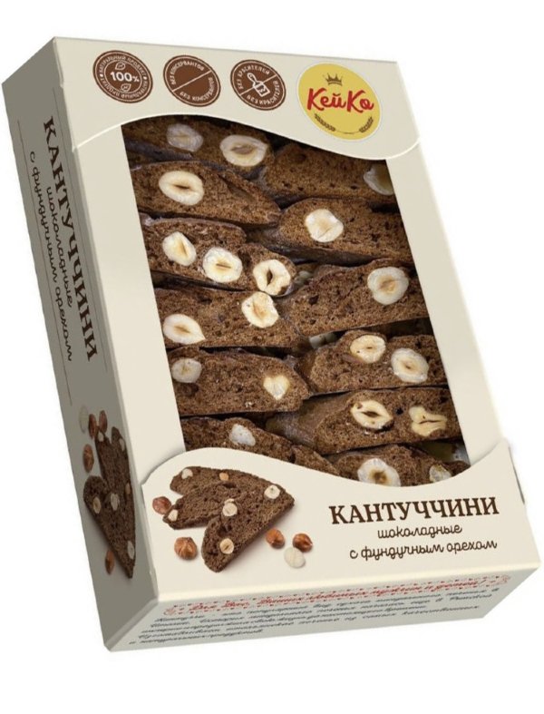 №3 Кей Ко Кантуччини шоколадные с фундучным орехом, 200г  в Ахтубинске